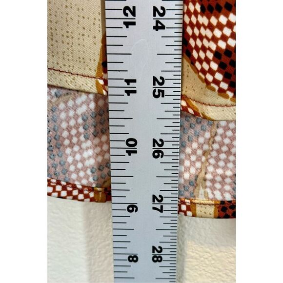 NWOT House of Harlow 1960's Multi Color Disco Print Women's Satin Long Sleeve M - Picture 7 of 9